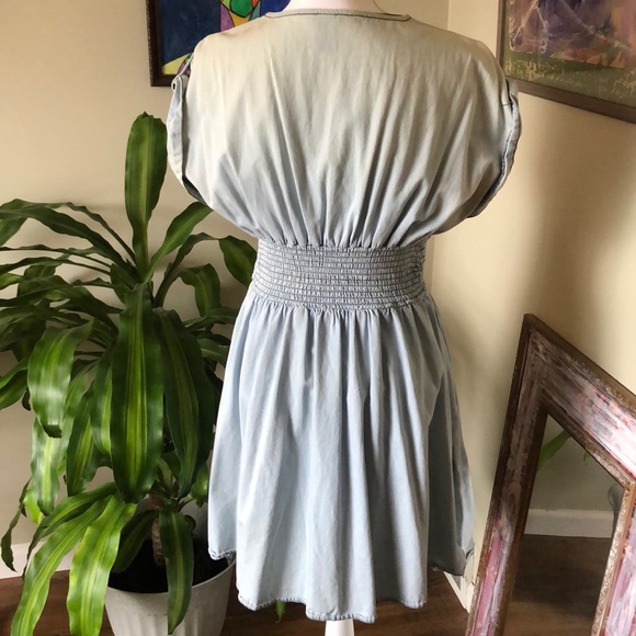 H&M Vintage style Denim Tunic Dress WITH POCKETS - Picture 3 of 3